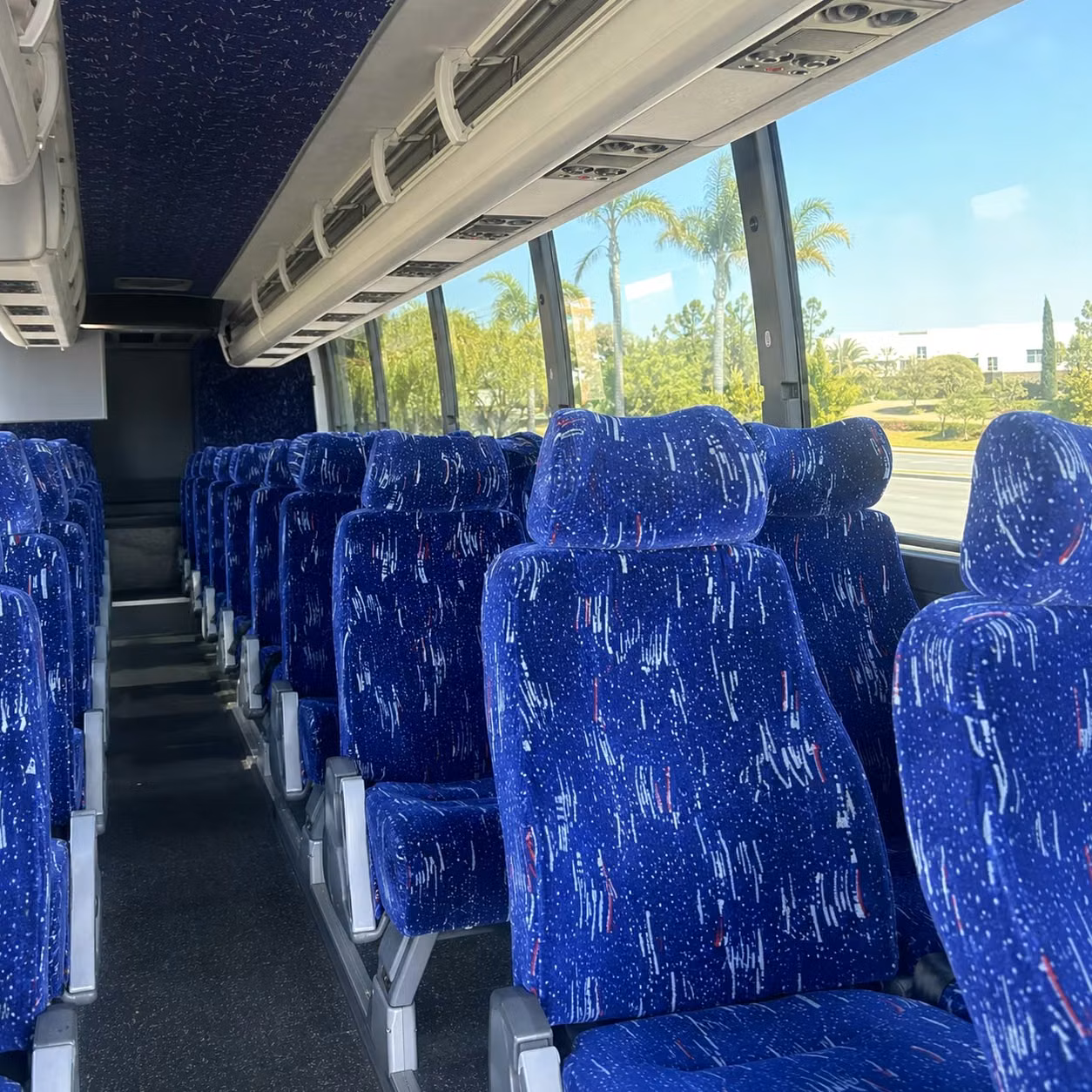 west new york charter bus interior